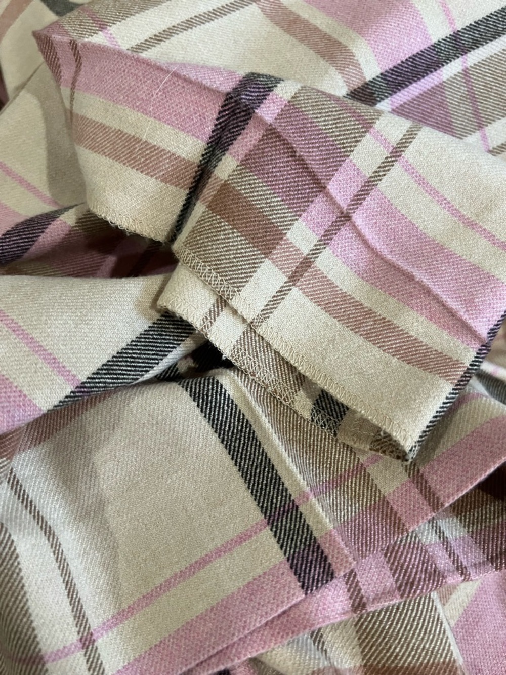 COS Pleated Wide-Leg Checked Trousers Size 8 - Picture 6 of 10